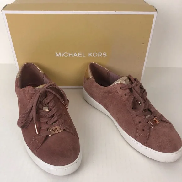 Michael Kors Women's Dusty Rose Suede Sneakers - Picture 15 of 15